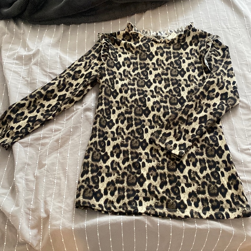 Leopard 3/4 sleeve blouse
